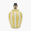 Priscilla Yellow Striped Ceramic Table Lamp Base