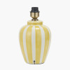 Priscilla Yellow Striped Ceramic Table Lamp Base