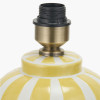 Priscilla Yellow Striped Ceramic Table Lamp Base