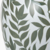 Laurel Olive Leaf Ceramic Table Lamp Base with Quinn 40cm Slubby Hopsack Cylinder Lampshade
