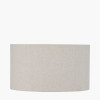 Laurel Olive Leaf Ceramic Table Lamp Base with Quinn 40cm Slubby Hopsack Cylinder Lampshade
