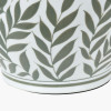 Laurel Olive Leaf Ceramic Table Lamp Base with Adelaide 40cm Sage Tapered Cotton Mix Lampshade