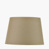 Laurel Olive Leaf Ceramic Table Lamp Base with Adelaide 40cm Taupe Tapered Cotton Mix Lampshade