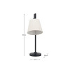 Ari Black Metal Curved Arm Table Lamp
