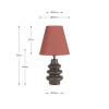 Aylin Bitter Chocolate Gourd Ceramic Table Lamp
