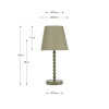 Sophia Olive Metal Bobble Table Lamp