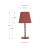 Sophia Terracotta Metal Bobble Table Lamp