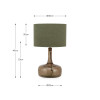 Avani Olive Glass Bottle Table Lamp