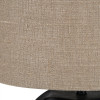 Khari Black Textured Wood Table Lamp