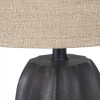 Kairo Black Tall Textured Wood Table Lamp