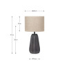 Kairo Black Tall Textured Wood Table Lamp