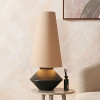 Nila Black Hammered Metal Diamond Table Lamp