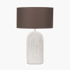 Ananya White Paper Mache and metal Textured Dome Table Lamp