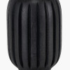Sahana Black Ribbed Slim Wood Table Lamp