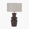 Aditi Dark Brown Curved Terracotta Table Lamp