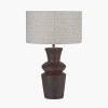 Aditi Dark Brown Curved Terracotta Table Lamp