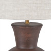 Aditi Dark Brown Curved Terracotta Table Lamp