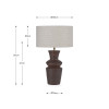 Aditi Dark Brown Curved Terracotta Table Lamp