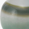 Juno Sage and Mist Ombre Glass Table Lamp with Stellan 30cm Green Slubbed Silk Mix Gold Lined Cylinder Lampshade
