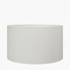 Juno Deep Plum Ombre Glass Table Lamp  with Henry 30cm White Handloom Cylinder Lampshade