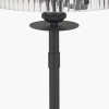 Clara Ribbed Glass Black Metal Round Table Lamp