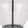 Rowen Clear Bottle Shaped Glass and Black Metal Table Lamp