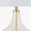 Rowen Clear Bottle Shaped Glass and Champagne Metal Table Lamp
