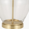 Rowen Clear Bottle Shaped Glass and Champagne Metal Table Lamp