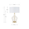 Rowen Clear Bottle Shaped Glass and Champagne Metal Table Lamp