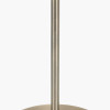 Seraphine Matt Antique Brass Metal and White Cotton Mix Scallop Shaded Table Lamp