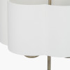 Seraphine Matt Antique Brass Metal and White Cotton Mix Scallop Shaded Table Lamp
