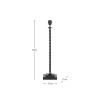 Everett Ribbed Metal Stick Table Lamp Base