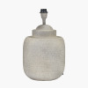 Raj Stone Grey Hammered Metal Urn Shaped Lamp Base