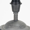 Raj Charcoal Grey Hammered Metal Urn Shaped Lamp Base  with Lino 40cm White Self Lined Linen Cylinder Lampshade