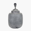 Raj Charcoal Grey Hammered Metal Urn Shaped Lamp Base