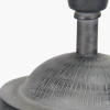 Raj Charcoal Grey Hammered Metal Urn Shaped Lamp Base