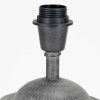Raj Charcoal Grey Hammered Metal Urn Shaped Lamp Base
