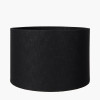 Palmo Amber Glass Bottle Table Lamp Base with Lino 35cm Black Self Lined Linen Cylinder Lampshade