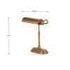 Ashford Antique Brass Metal Bankers Table Lamp