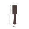 Mirissa Bitter Chocolate Slubby Handloom Fabric Table Lamp