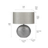 Mabel Silver Dot Textured Ceramic Table Lamp