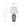Chika Blue and White Ceramic Ginger Jar Table Lamp