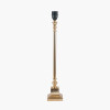 Claudius Gold Metal Stick Table Lamp Base with Kamilah 30cm Red Chevron Patterned Mushroom Pleat Tapered Lamp Shade