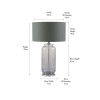 Vivienne Grey Ombre Glass Table Lamp