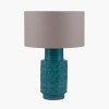Sidra Aquamarine Stoneware Etch Detail Table Lamp Base