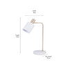 Biba Marble Footed White and Gold Table Lamp