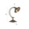 Kensington Antique Brass Metal Arched Arm Task Table Lamp