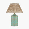 Blue Honeycomb Hand Painted Metal Table Lamp Base