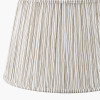 Captiva Grey Wash Mango Wood Table Lamp Base with Thiago 35cm Natural Stripe Mushroom Pleat Tapered Lampshade