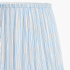 Captiva Grey Wash Mango Wood Table Lamp Base with Thiago 35cm Ocean Blue Stripe Mushroom Pleat Tapered Lampshade